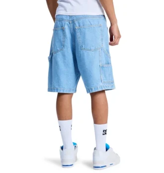 Pantalones cortos de denim holgados Carpenter para hombre